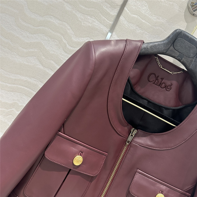 Chloé short lambskin jacket replica clothes