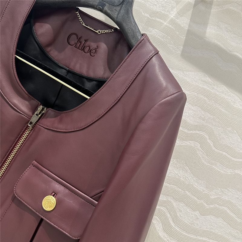 Chloé short lambskin jacket replica clothes