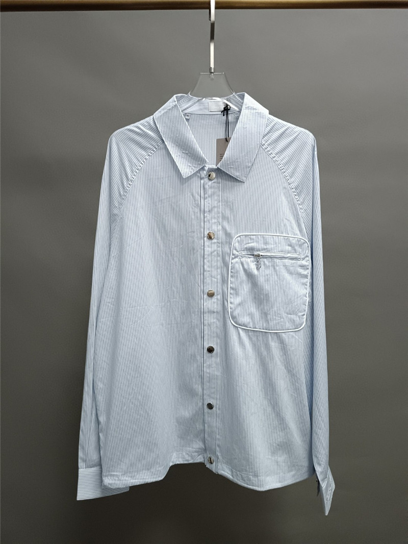 D10r pocket decorative striped shirt replica clothes