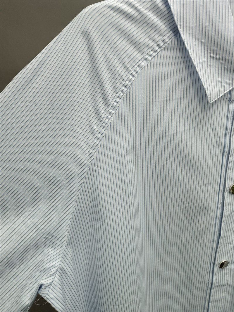 D10r pocket decorative striped shirt replica clothes