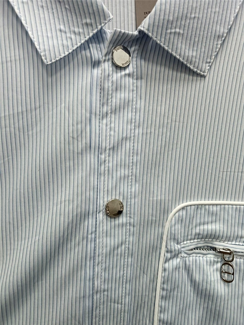 D10r pocket decorative striped shirt replica clothes