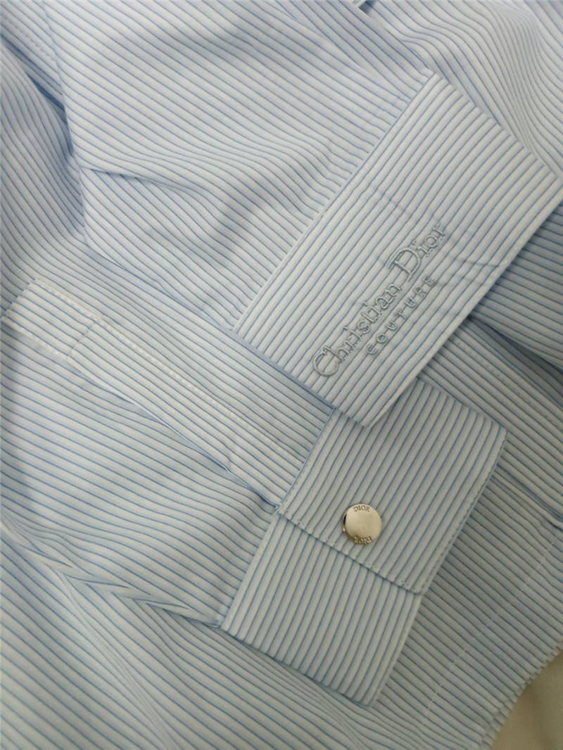 D10r pocket decorative striped shirt replica clothes