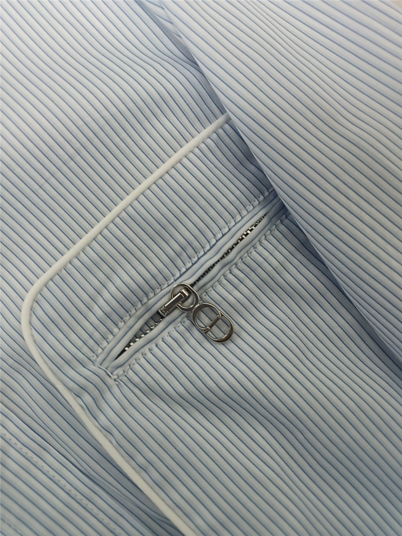 D10r pocket decorative striped shirt replica clothes