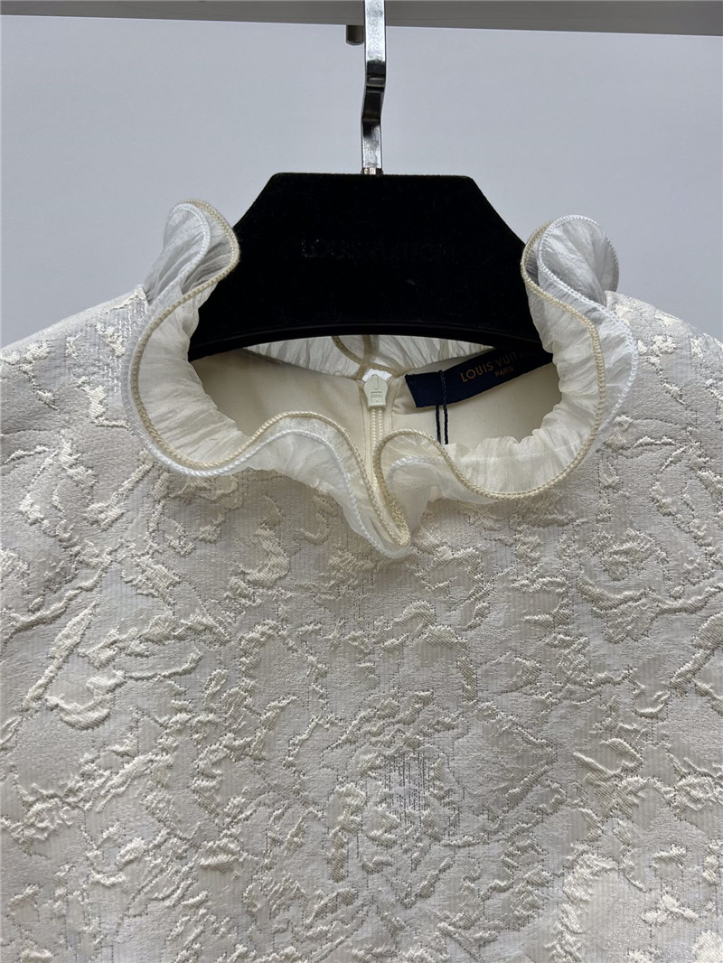 l0vis Vvtt0n lv ruffle jacquard dress replica clothes