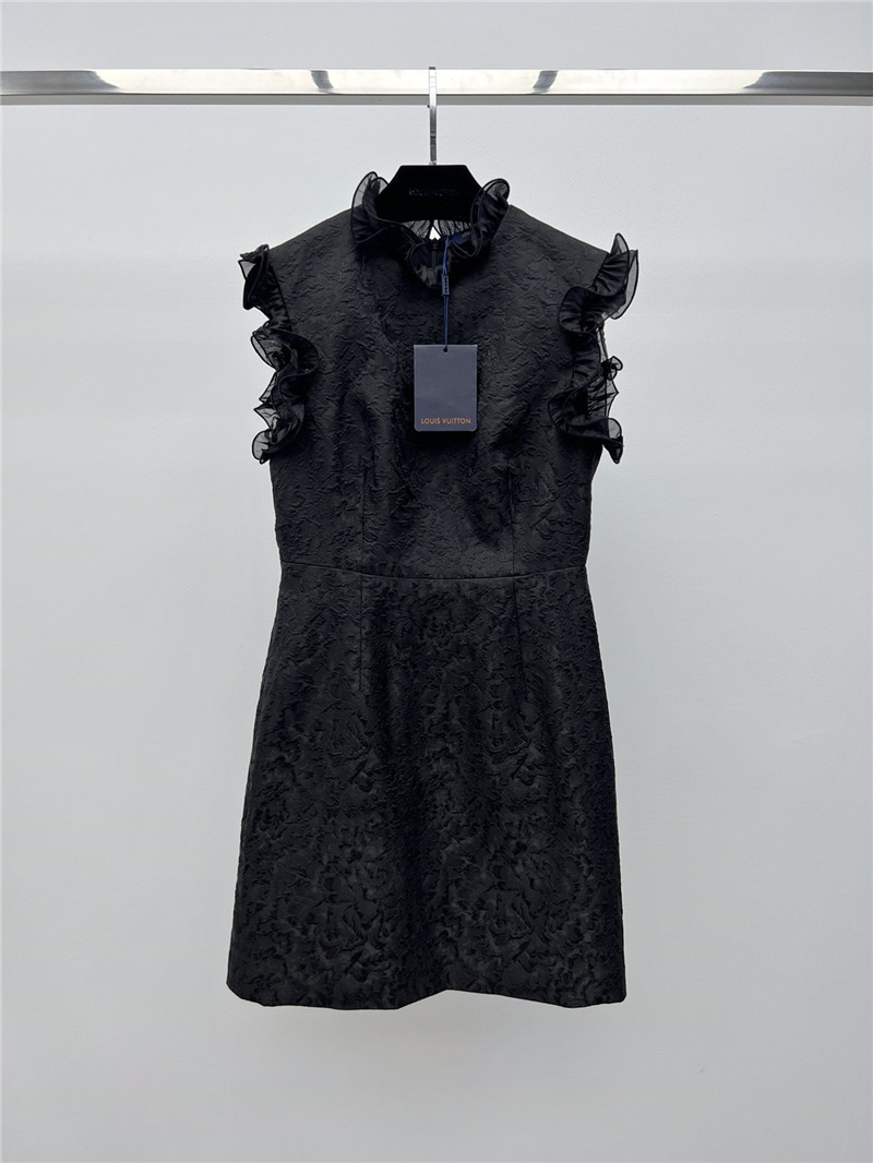 l0vis Vvtt0n lv ruffle jacquard dress replica clothes