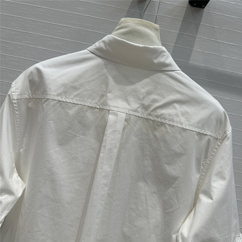 Va1e*ntin0 hand-beaded twisted short-sleeved shirt replica clothes