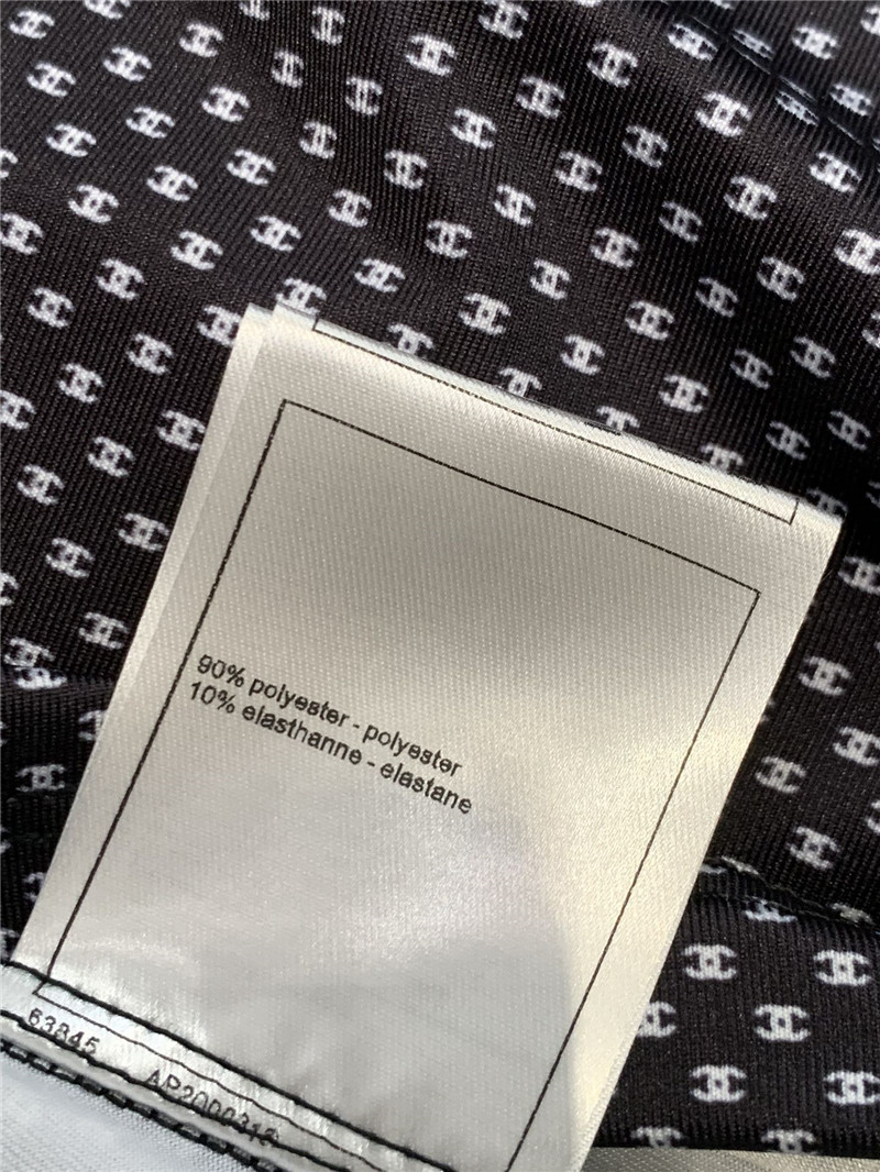 Ch**el logo polka dot ruffle long sleeve top replica clothes