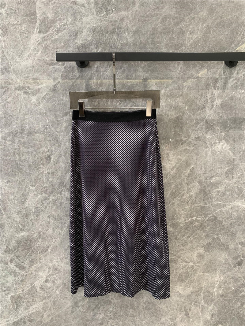 Ch**el logo polka dot elastic ribbon skirt replica clothing