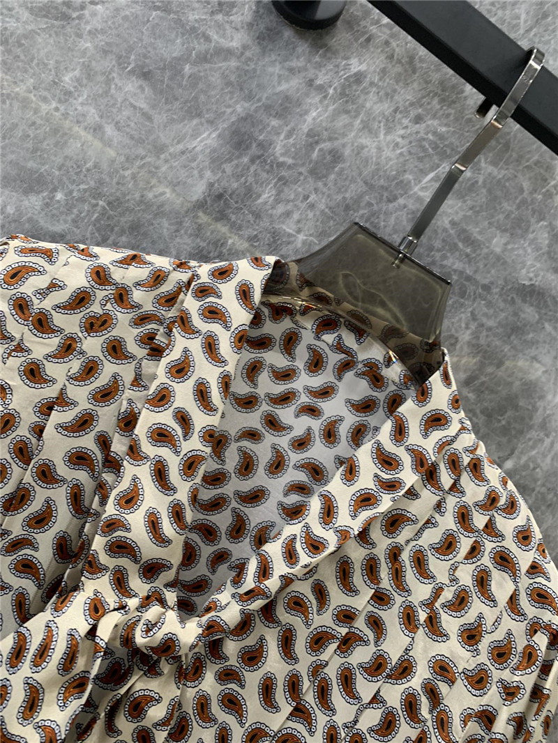 M1um1u lace-up v-neck pleated dress replica d&g clothing