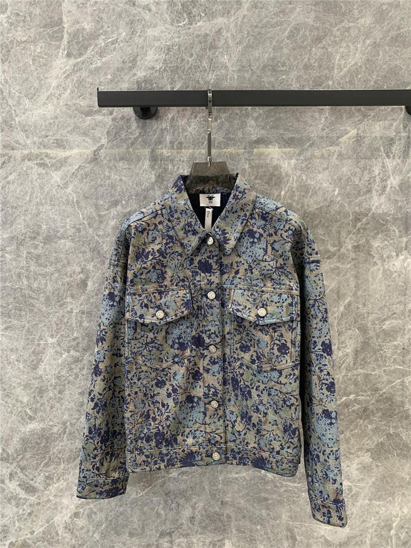 D10r vintage french jacquard denim jacket replica clothes