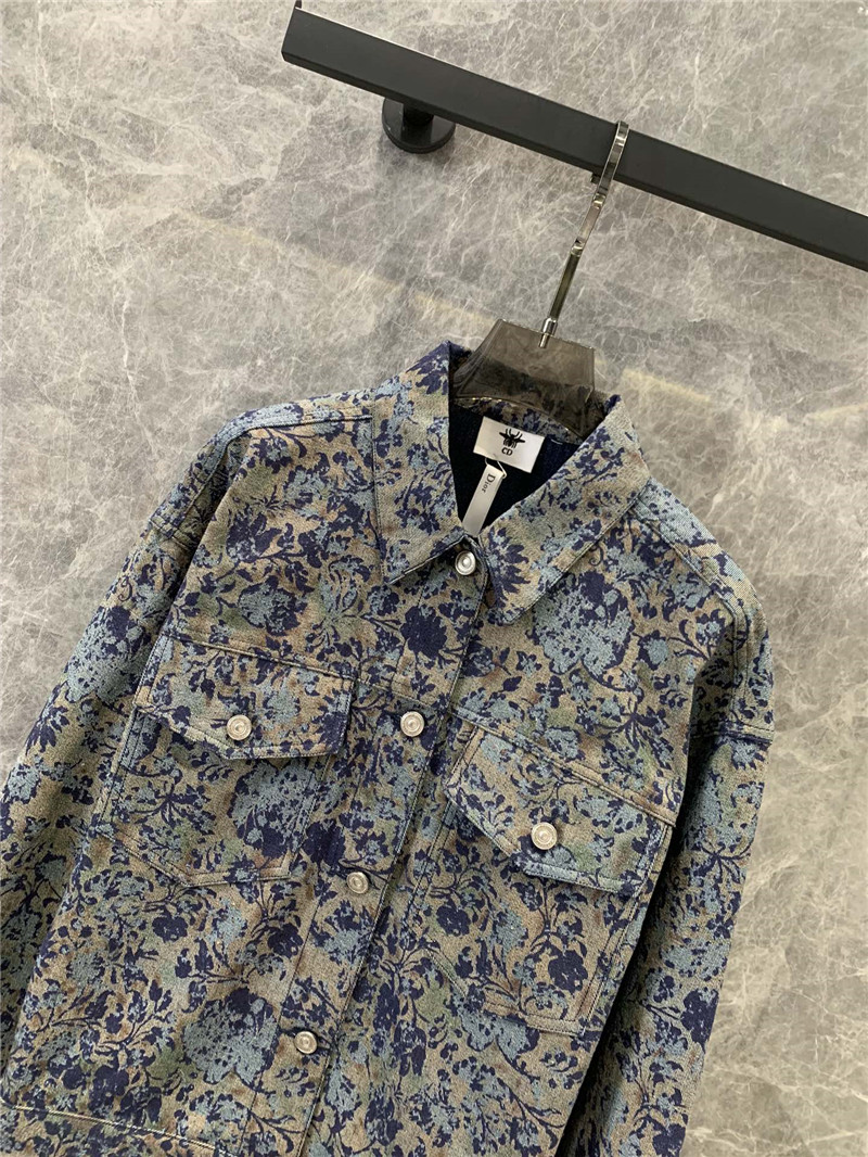D10r vintage french jacquard denim jacket replica clothes