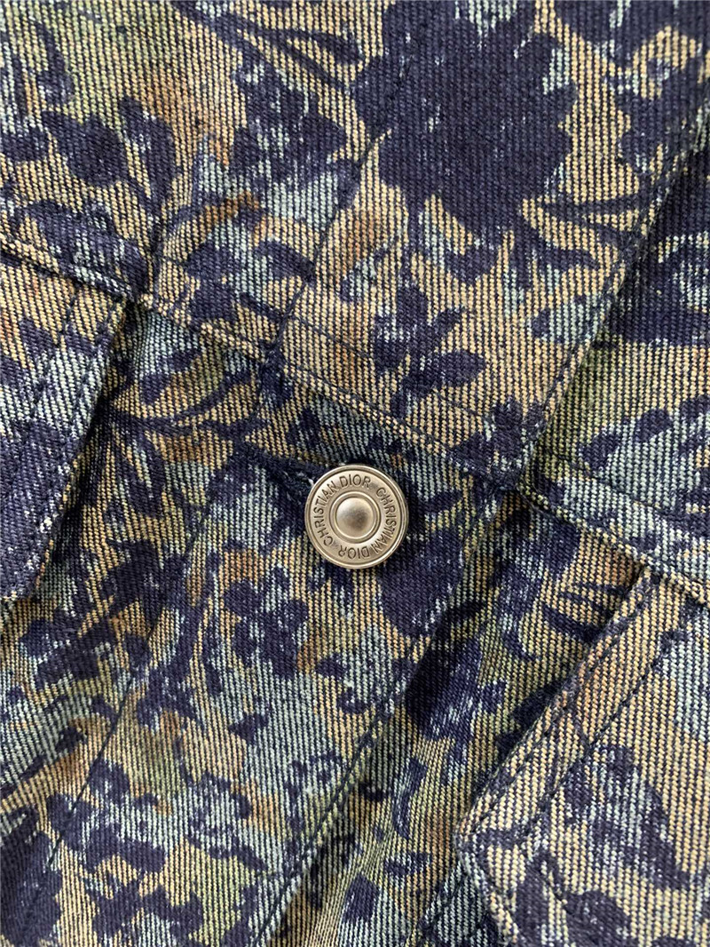 D10r vintage french jacquard denim jacket replica clothes