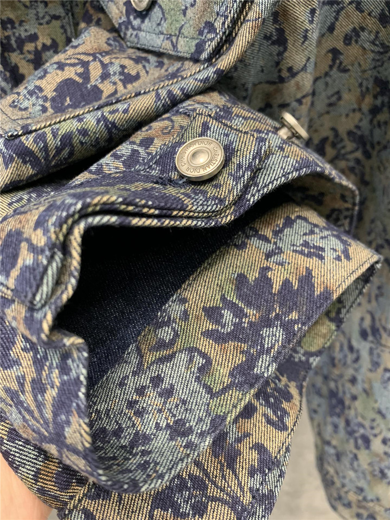 D10r vintage french jacquard denim jacket replica clothes