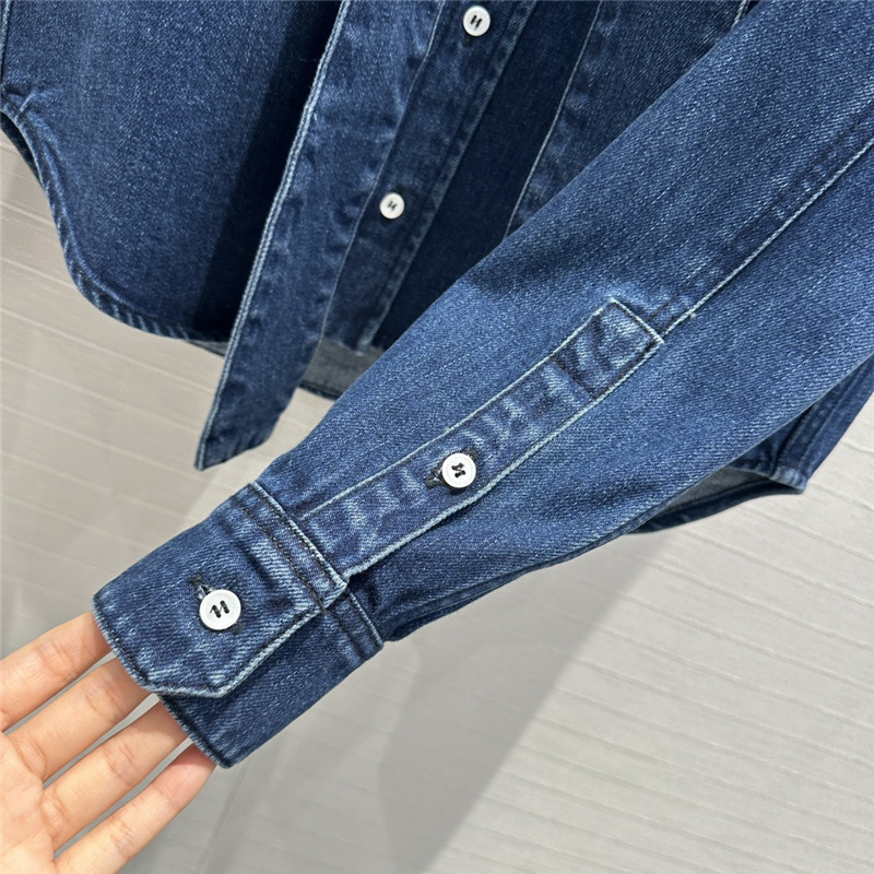 L0ew* bow tie lapel denim shirt replica clothing sites