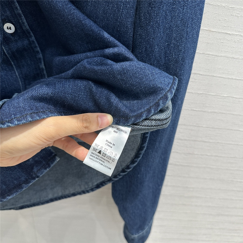 L0ew* bow tie lapel denim shirt replica clothing sites