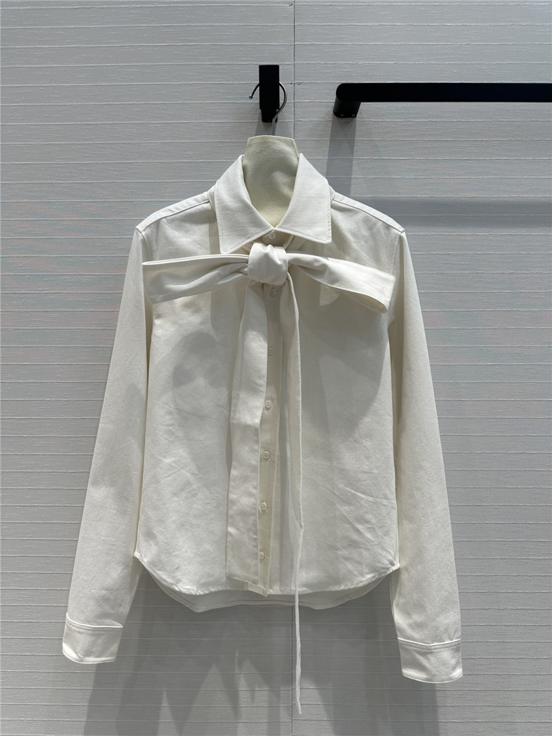 L0ew* bow tie lapel denim shirt replica clothing sites