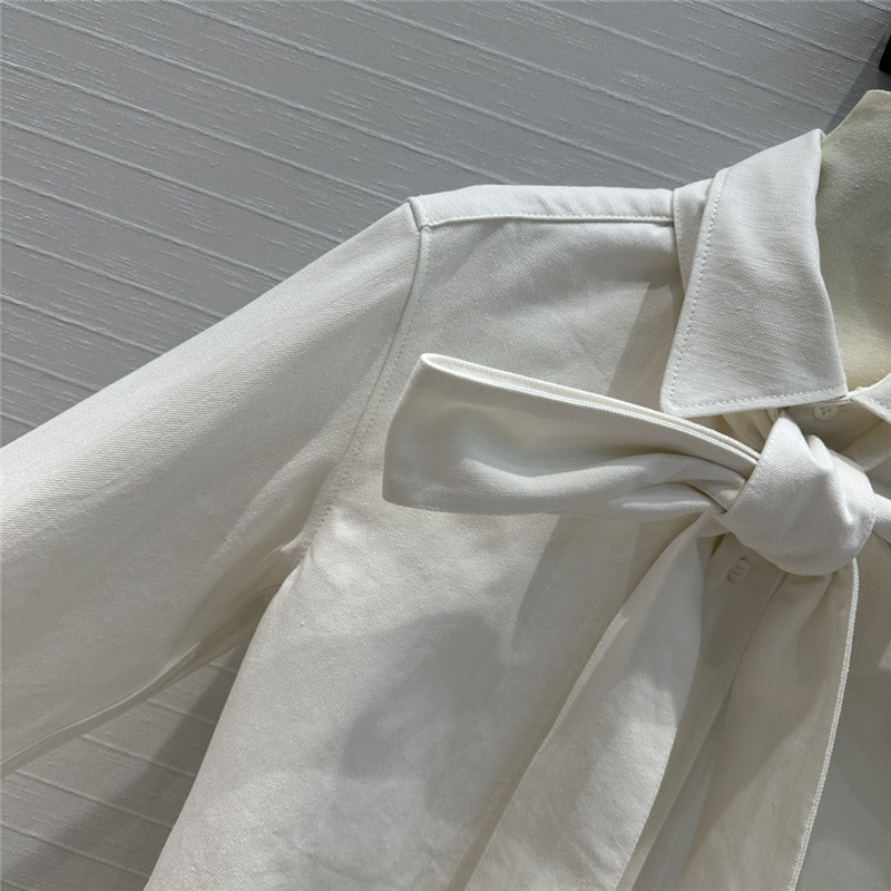 L0ew* bow tie lapel denim shirt replica clothing sites