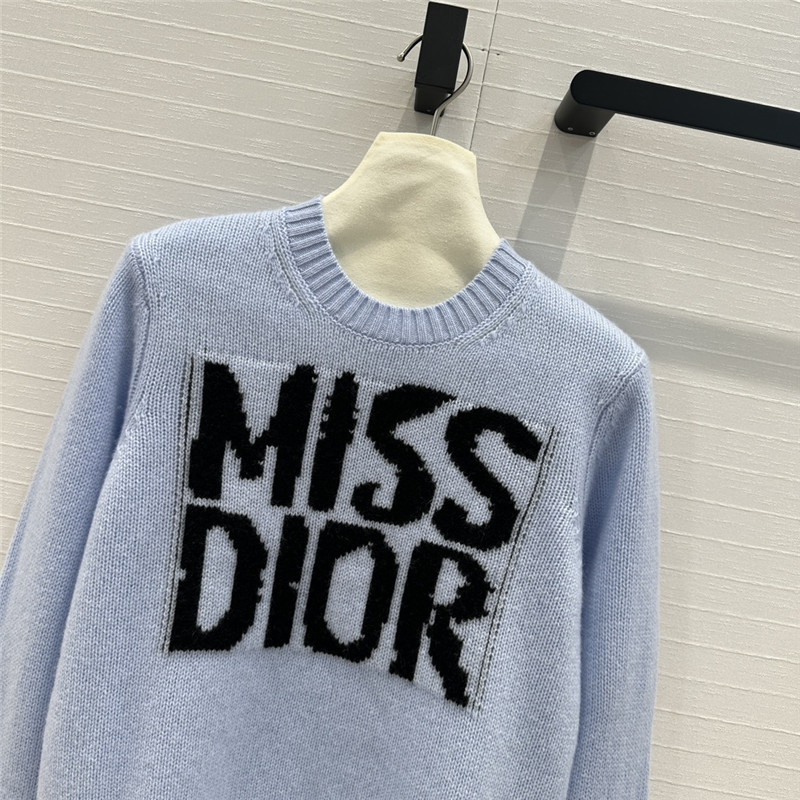D10r slogan jacquard cashmere sweater replica clothes