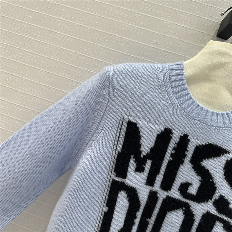 D10r slogan jacquard cashmere sweater replica clothes