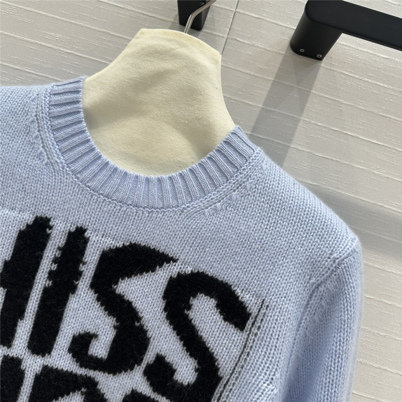 D10r slogan jacquard cashmere sweater replica clothes