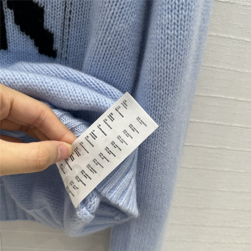 D10r slogan jacquard cashmere sweater replica clothes