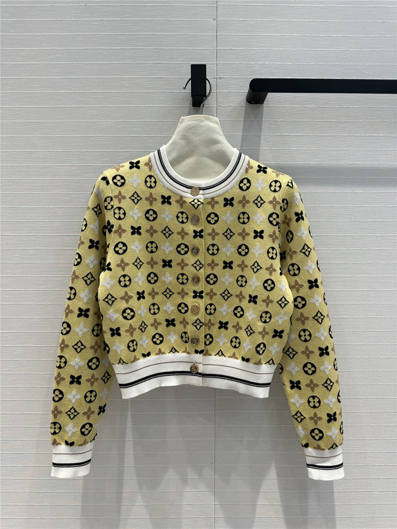 l0vis Vvtt0n lv yellow knitted cardigan replica d&g clothing