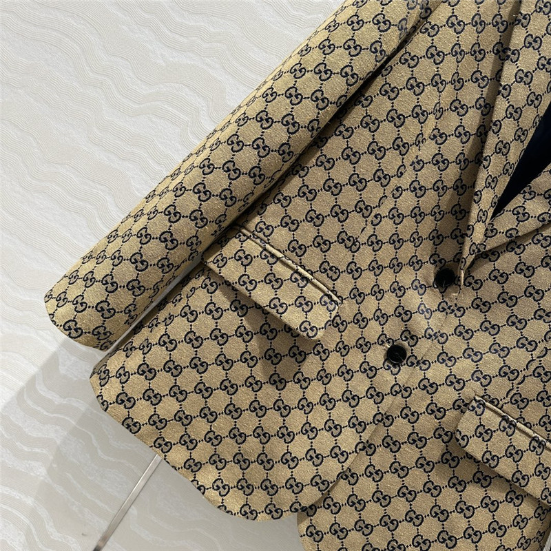 Gvc*1 double g monogram jacquard suit jacket replica clothes