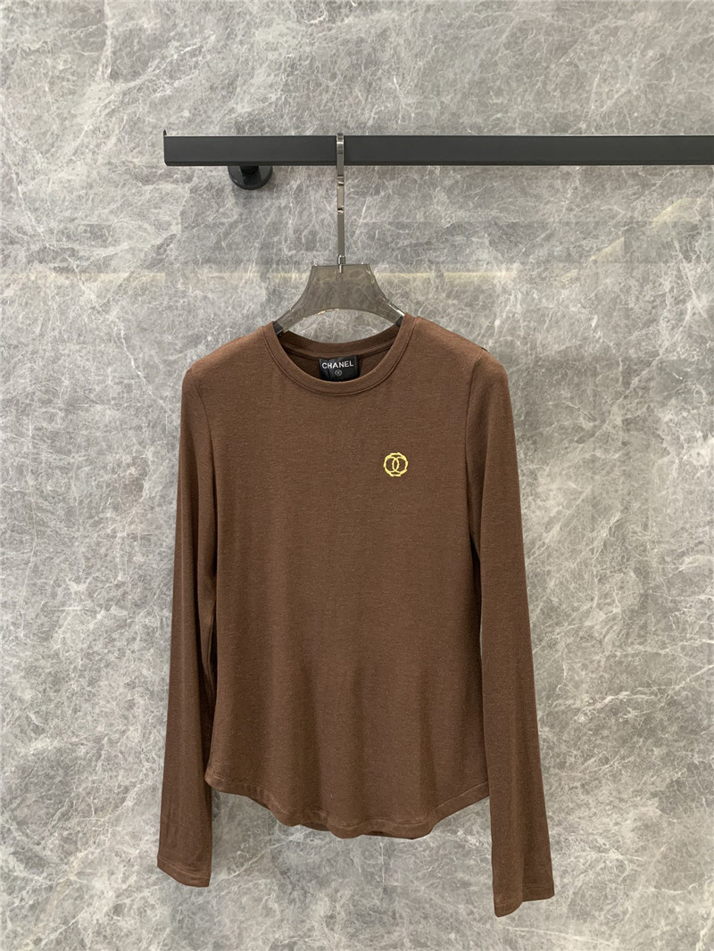 Ch**el long-sleeved t-shirt bottoming shirt replica clothes