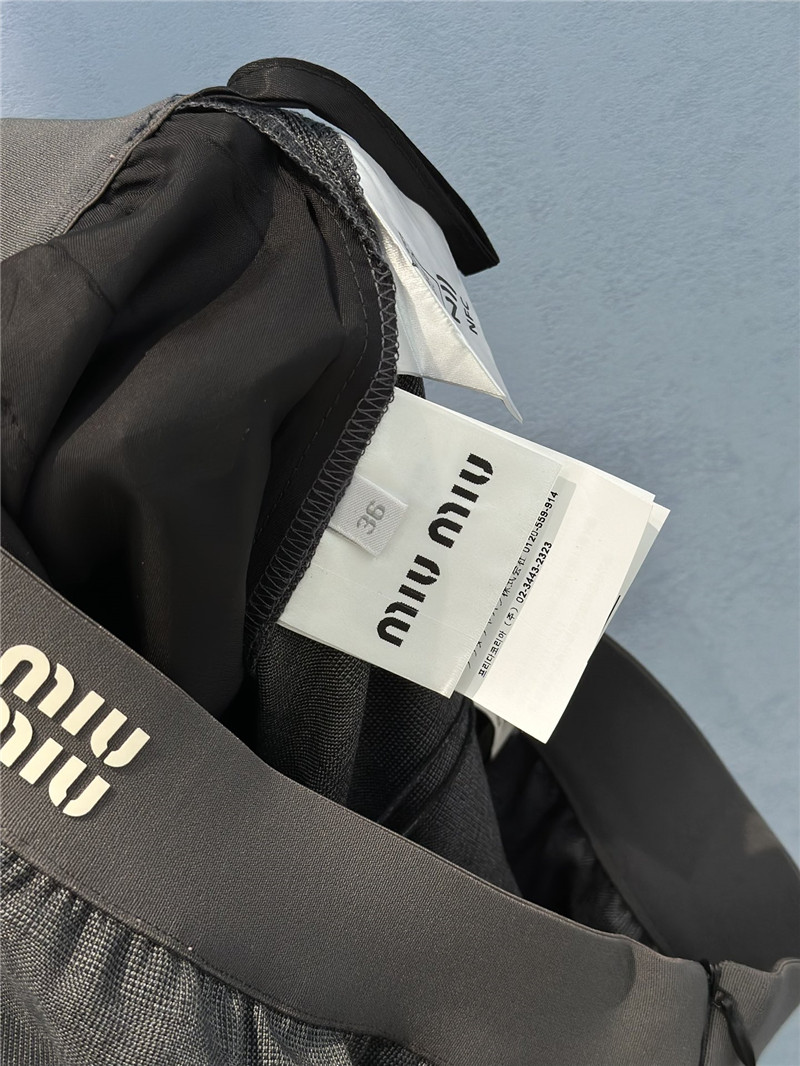 M1um1u dark pattern hem shorts replica clothing sites