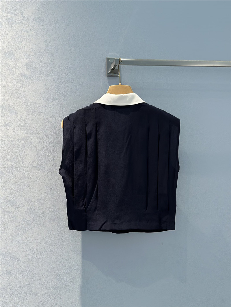 M1um1u lapel sleeveless vest top replica clothing sites