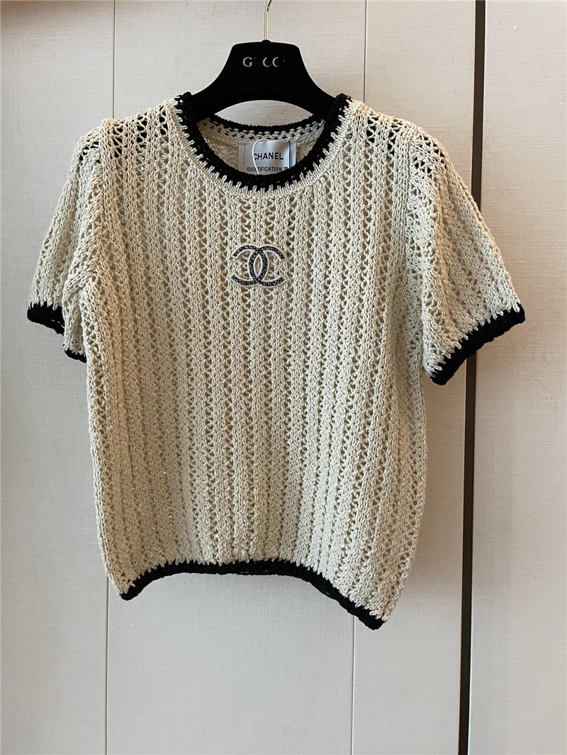 Ch**el new hollow short sleeve replica d&g clothing