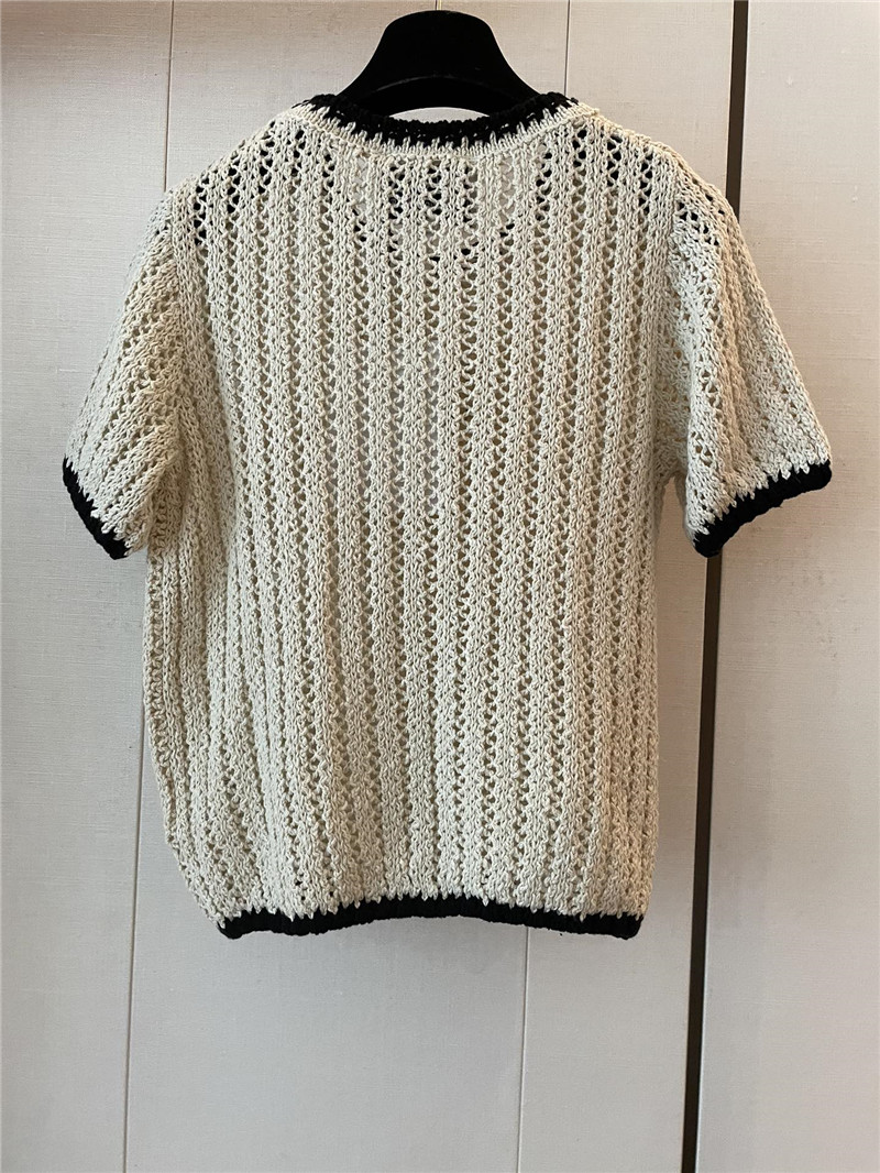 Ch**el new hollow short sleeve replica d&g clothing