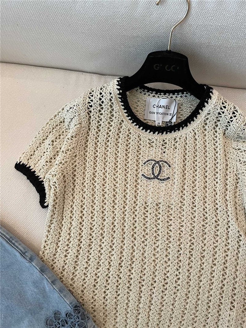 Ch**el new hollow short sleeve replica d&g clothing