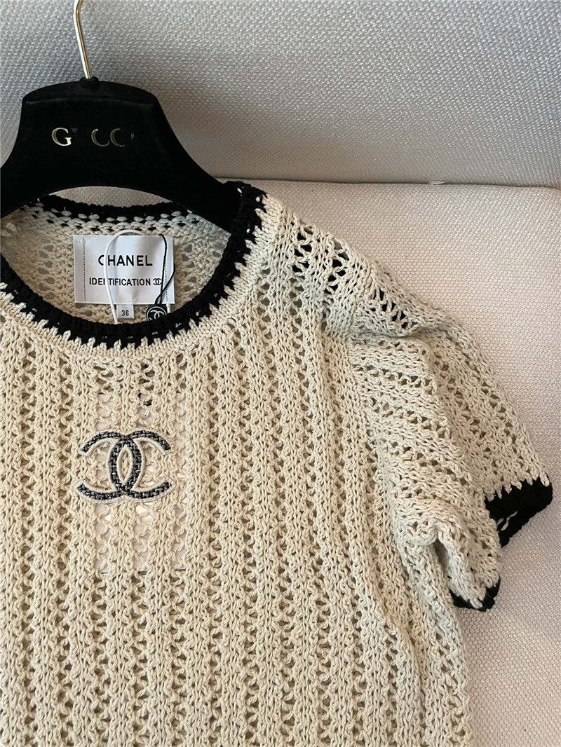 Ch**el new hollow short sleeve replica d&g clothing