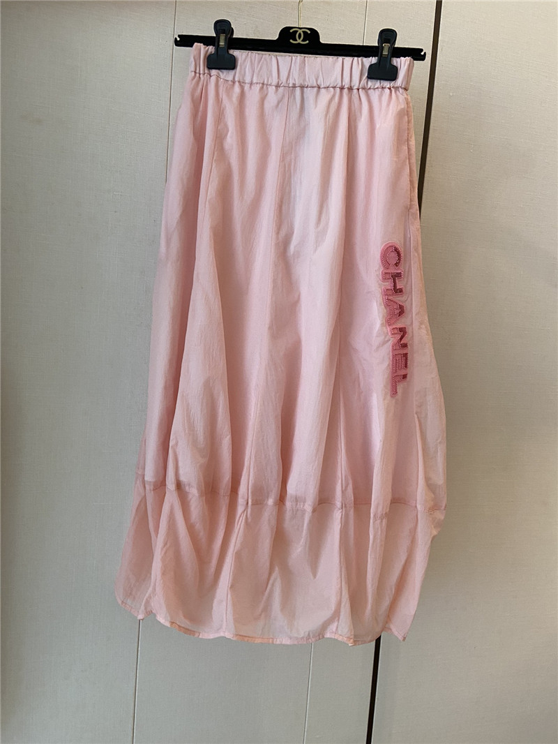 Ch**el new see-through pink skirt replicas clothes