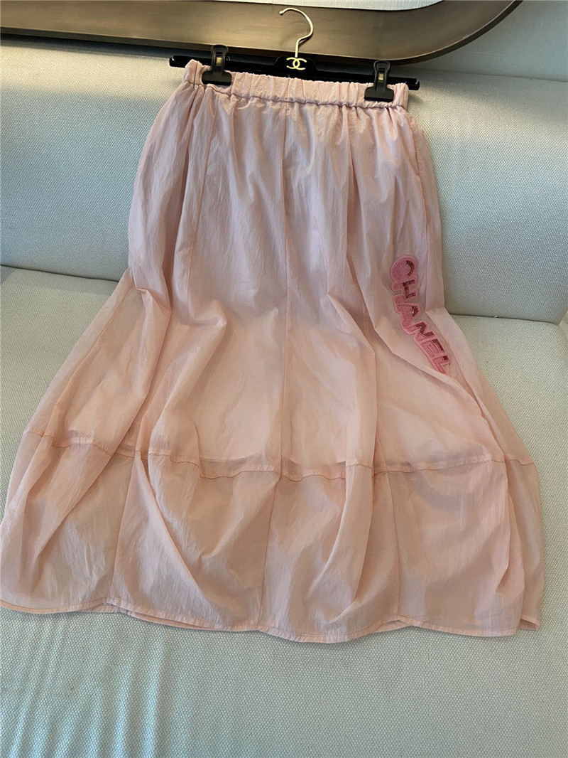 Ch**el new see-through pink skirt replicas clothes