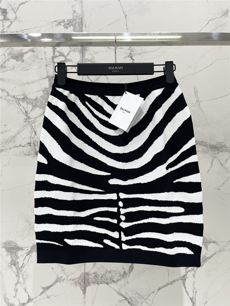 Balmain color block zipper hip skirt replica clothes