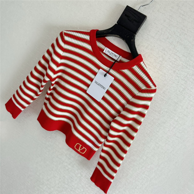 Va1e*ntin0 gold thread striped top replica d&g clothing