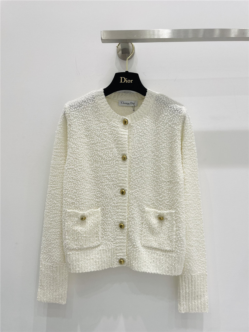 D10r wool pom pom cardigan replica designer clothes