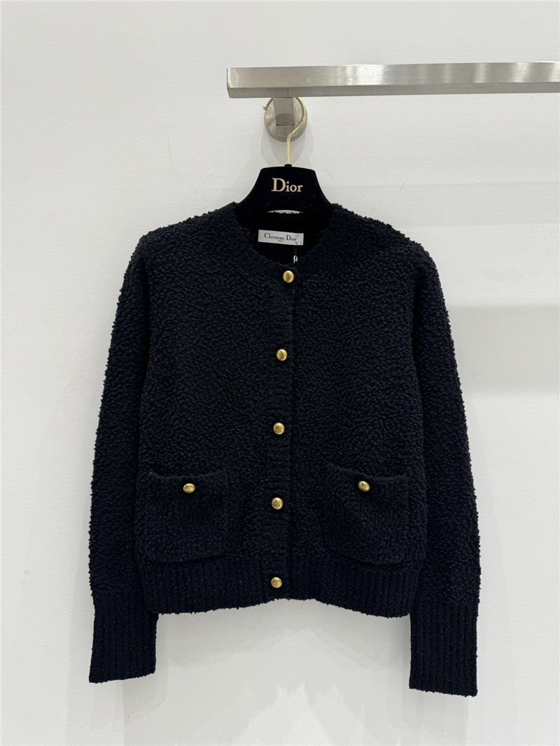 D10r wool pom pom cardigan replica designer clothes
