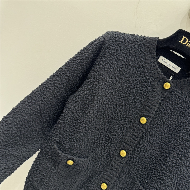 D10r wool pom pom cardigan replica designer clothes