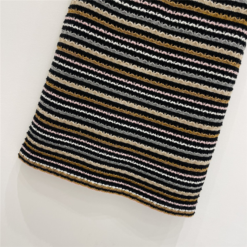 Ch**el hollow woven contrast color midi skirt replica clothes