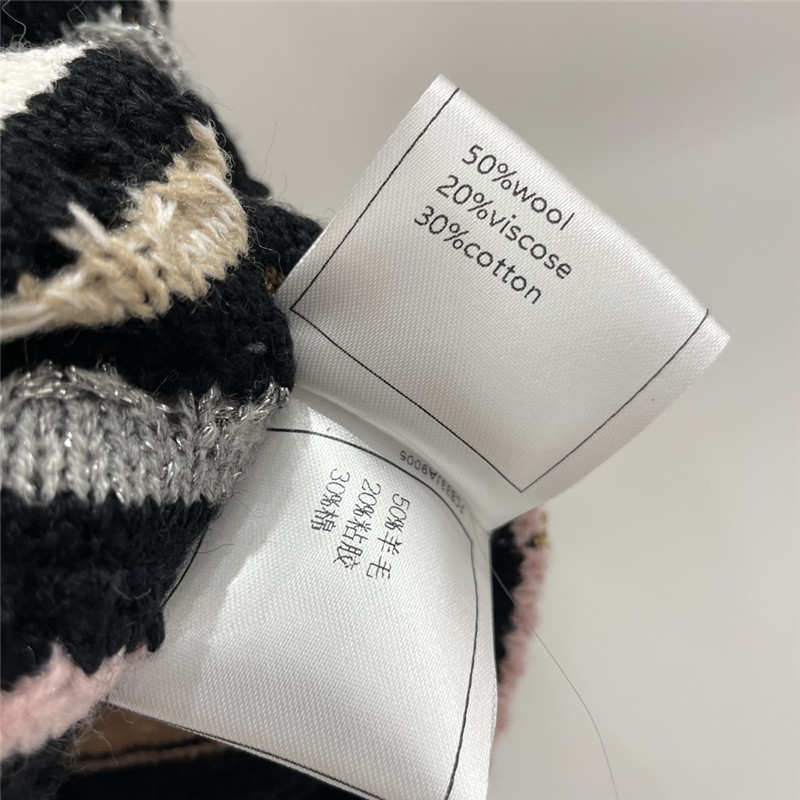 Ch**el hollow woven contrast color midi skirt replica clothes