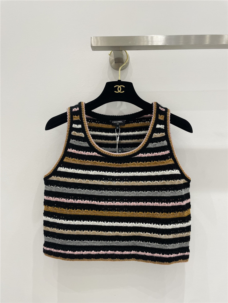 Ch**el hollow woven contrast vest replica d&g clothing