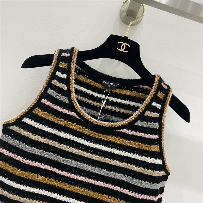 Ch**el hollow woven contrast vest replica d&g clothing