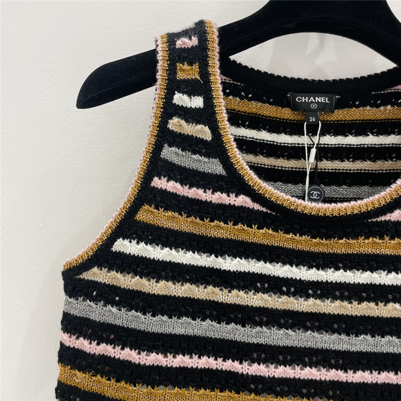 Ch**el hollow woven contrast vest replica d&g clothing