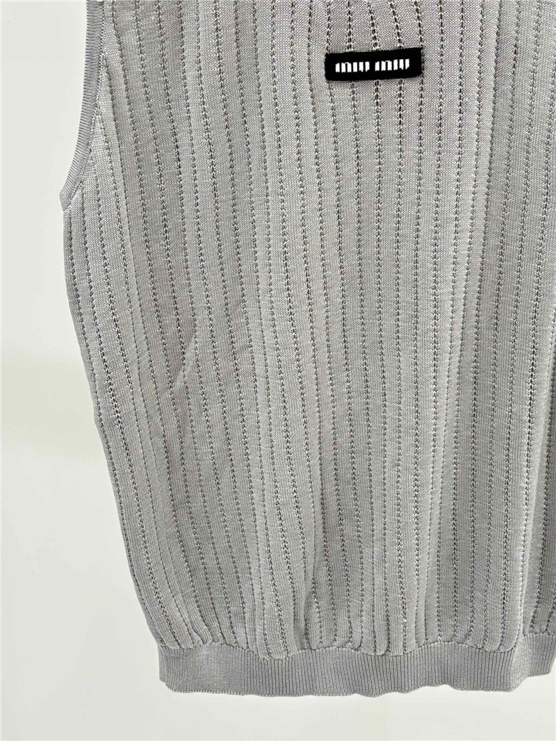 M1um1u letter logo knitted vest replica designer clothes