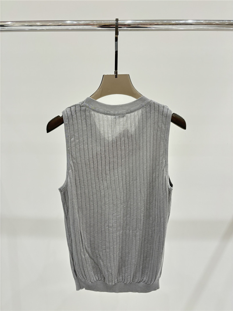 M1um1u letter logo knitted vest replica designer clothes