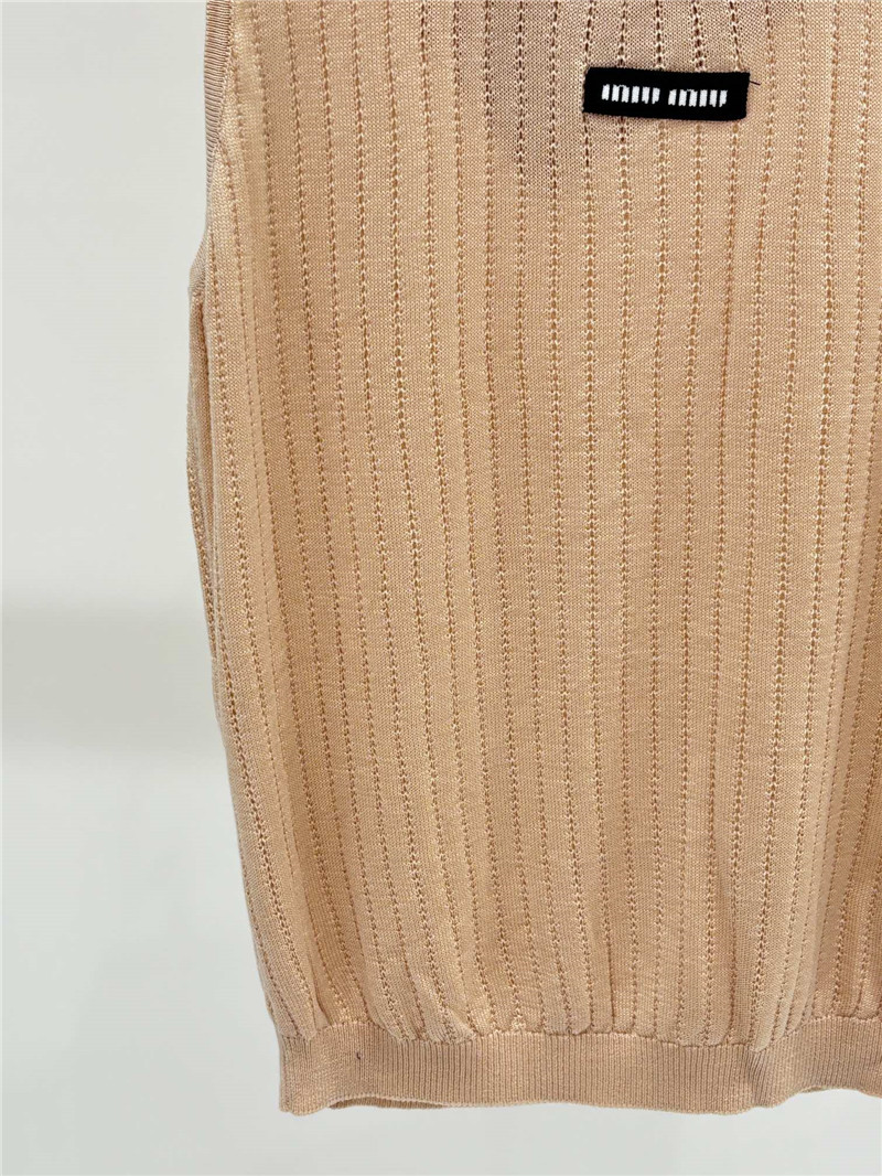 M1um1u letter logo knitted vest replica designer clothes