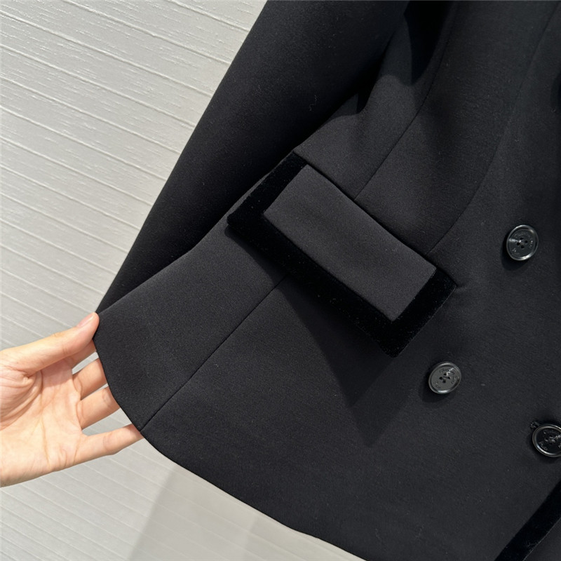 D10r velvet trim double breasted suit jacket replica d&g clothing